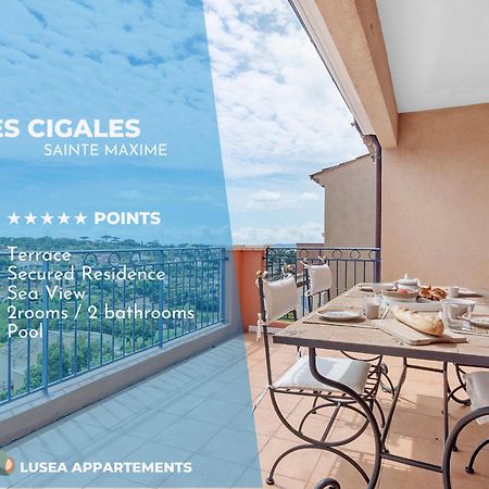 Les Cigales, Superbe Vue - Golfe De Sainte-Maximeアパートメント エクステリア 写真